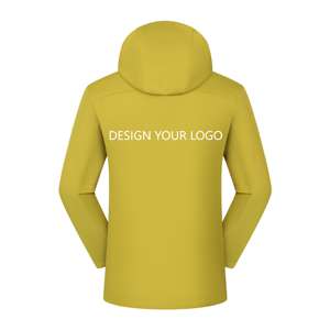 2025 personnalisé hommes col montant coupe-vent Protection solaire coupe-vent veste à glissière imperméable Camouflage manteau avec cordon de serrage - Product Image 3