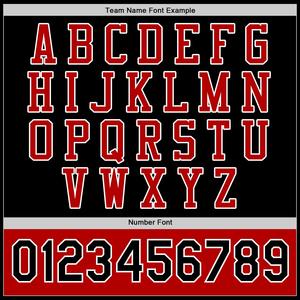 Bomber personnalisé noir rouge-blanc Full-Snap Varsity Letterman deux tons veste coupe-vent Streetwear vintage hommes Varsity Jacket - Product Image 2