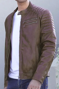 แจ็คเก็ตหนังวัวแท้คุณภาพสูงทันสมัย เป็นมิตรกับสิ่งแวดล้อม ผลิตตามสั่งจากปากีสถาน สำหรับผู้ชาย คอปกแบบ Band Collar พร้อมอุปกรณ์เสริม ขายส่งราคาดีที่สุด - Product Image 6