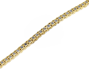 สร้อยข้อมือเทนนิสประดับเพชรสีเหลืองทองคลาสสิก10K สำหรับผู้หญิงของขวัญสุดหรู - Product Image 4