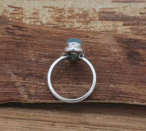 แหวนมาร์กีเซเซเซเซิลสีฟ้าธรรมชาติชุบเงินสเตอร์ลิง925ขนาด8x10มม. เครื่องประดับแฟชั่นทำมือสำหรับผู้หญิง - Product Image 6