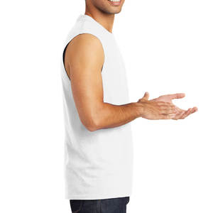 La última camiseta sin mangas Deportes Correr Hombres Gimnasio Camiseta sin mangas de algodón Personalizada - Product Image 3