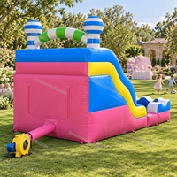 Vente chaude Parc de jeux commercial Parcours d'obstacles Château gonflable Thème licorne