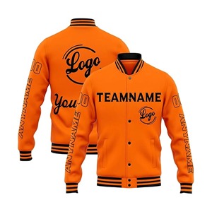 Veste universitaire en laine personnalisable ODM OEM pour hommes avec logo imprimé personnalisé avec numéro de nom Vêtements d'extérieur d'hiver de haute qualité - Product Image 3