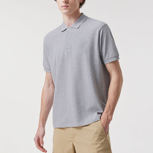 เสื้อโปโลผ้าฝ้าย100% สำหรับผู้ชายเสื้อโปโลแฟชั่นระบายอากาศได้ดีสีทึบ - Product Image 5