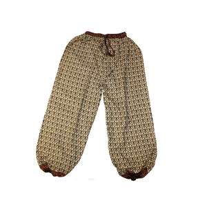 Prix d'usine directs Boho Baggy Yoga sarouel en soie Hippie ample Palazzo pantalon pour les femmes portant par les exportateurs - Product Image 1