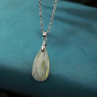 Impressionnant fait à la main en argent Sterling Rose Quartz pierres précieuses pendentif poire forme lunette ensemble pour ensemble de bijoux de mode pour hommes et femmes