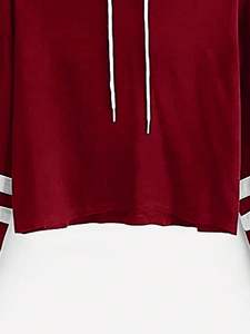 Sweat-shirts à capuche courts pour femmes, hiver, en mélange polyester/coton épais, poches personnalisables, haute qualité - Product Image 5