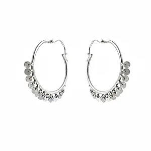 Boucles d'oreilles créoles de luxe en argent 925 avec perle, diamant et rubis pour femme, cadeau de mariage - Product Image 2