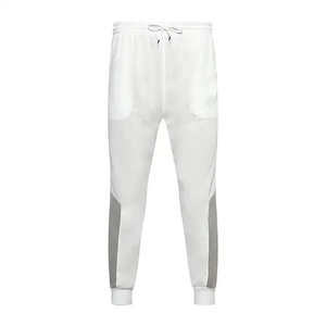 Sudadera con capucha y cremallera atlética de bloque de color blanco y gris para hombre con detalle de panel de contraste Joggers cónicos Conjunto de ropa deportiva Technics impresos - Product Image 2