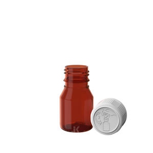 Bouteille de sirop PET emballage en plastique 30ml rond carré avec couvercle CR ambre meilleur prix OEM ODM Service de l'usine du Vietnam M0767 - Product Image 2