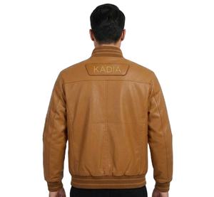 Vestes en cuir de vachette de bonne qualité, vestes bomber décontractées pour hommes, col montant en cuir véritable - Product Image 4