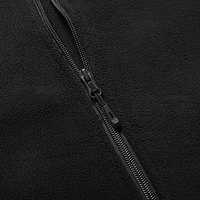 Chaqueta de forro polar negro azabache de 240 g, gruesa, térmica, capa intermedia, ropa de trabajo de otoño, OEM, al por mayor, con cremallera completa, reversible, impermeable por delante.
