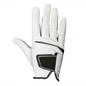 Gants de golf KATBROS INDUSTRY en cuir véritable blanc avec design rouge éclaboussant, main droite, antidérapants, fermeture auto-agrippante, unisexe, pour usage sportif - Product Image 5