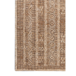 Classic Style Thyme Beige Brown Hand Knotted Jute Hemp <b>Rug</b> 9x12 Rectangle Geometric for Home for Living Hallway-PKJT-7004 - Product Image 4