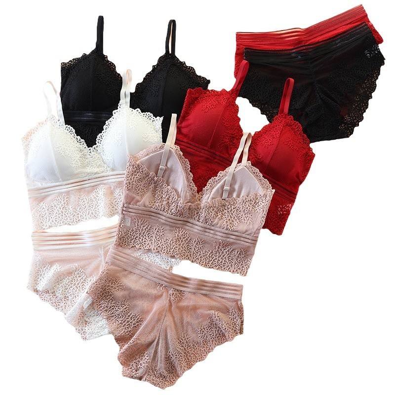 Wholesale New Arrival Women's Sexy Lace Seamless Underwire Push-Up Lingerie Set Custom OEM Supplier