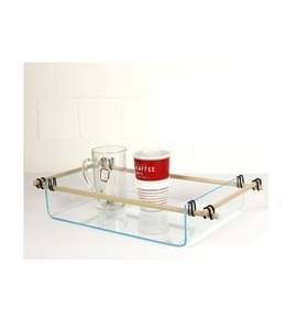 Lot de 3 plateaux de service en acrylique design vintage plateau en acrylique de grande qualité pour la maison hôtel restaurant vaisselle plateau en acrylique - Product Image 2