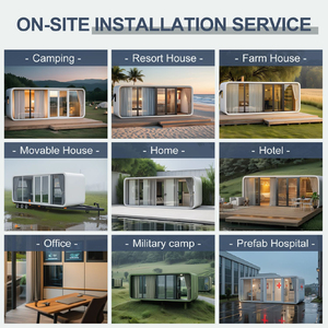 Hot bán ngoài trời sinh thái táo cabin cho hai phòng ngủ 20ft táo cabin Capsule boong đôi táo cabin - Product Image 4