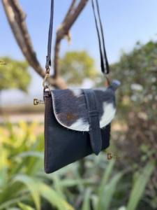 Sac à bandoulière en cuir véritable de vachette naturelle, style western, élégant, multi-usages, design unique - Product Image 2