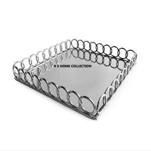 Bandeja de mármol para servir con asas de hierro, accesorios de cocina para fiestas, aperitivos rectangulares elegantes para bodas - Product Image 5