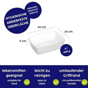 ORNAMIN Schuer-Container XS-4L White Food Grade PP BPA Free Container Stackable Freezer Safe Storage <b>Bin</b> for Commercial Use - Product Image 2