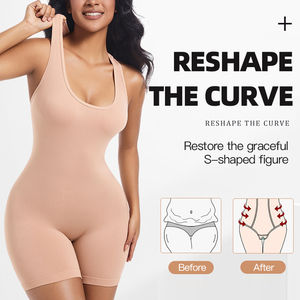 <b>Shapewear</b> Tummy Control <b>Bodysuit</b> Short Bodycon Body Shapers Summer Outfits Snatched Waist Body Suit - Product Image 3