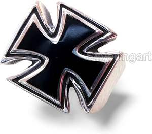 Men's Ring Plain cross jesus <b>sign</b> christian ring catholic orthodox style Handmade Customize Jewelry Solid 925 Silver Ring - Product Image 2