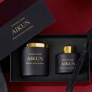 Ensemble de bougies aromatiques de luxe AIKUN, pot personnalisé, emballage personnalisé, bougie parfumée pour la décoration du salon, de la chambre et du couloir - Product Image 3