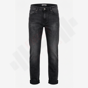 2025 Autumn New Men's Fashionable Double Stereo Pocket <b>Button</b> <b>Jeans</b> Washable Retro Wash Casual <b>Jeans</b> Wholesale Custom - Product Image 1