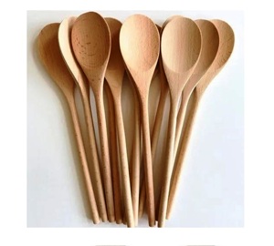 Cuchara de madera SERVIDOR DE ENSALADAS DE MADERA JUEGO DE 2 ARTÍCULO DE COCINA ÚNICO HECHO A MANO - Product Image 2
