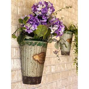 Jardinière murale en métal fini personnalisé de haute qualité pour la décoration de la maison et du jardin exporté en gros de l'Inde - Product Image 2