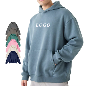 Sudaderas con capucha en blanco Logotipo personalizado Peso pesado Oversized Drop Shoulder Pullover Hoodies Hombres Streetwear Sudadera con capucha personalizada - Product Image 1