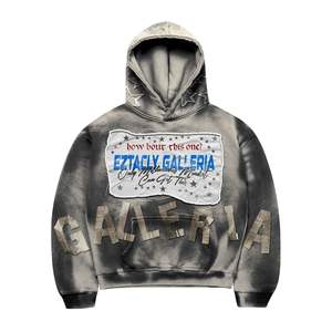 Sweats à capuche surdimensionnés de haute qualité 2026 avec logo personnalisé pour hommes, sweats à capuche à fermeture éclair, sweats à capuche imprimés à l'écran, sweats à capuche avec strass - Product Image 3