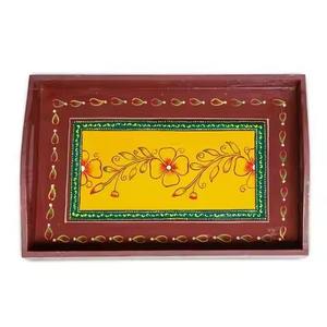 Ensemble de 3 plateaux en bambou imbriqués, finition naturelle, plateaux de service en bois - Product Image 4