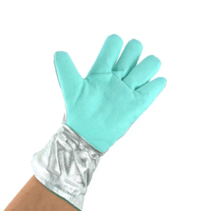 Gants en cuir de soudeur aluminisés résistants au feu à haute flamme gants de soudage à l'abrasion coupés à doublure en aramide - Product Image 2