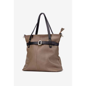 Borsa a Spalla da Donna in Vera Pelle Morbida Made in Italy con Due Cinghie, Dettagli con Rivetti e Chiusura a Zip 25380 - Product Image 1