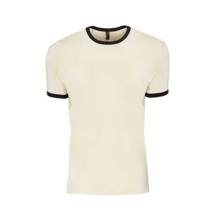 Next Level Unisex Fine Jersey Ringer Rentner T-Shirts Next Level NL3604-Herren Premium Fitted Cotton Ringer T-Shirt