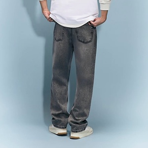 Pantalones Vaqueros Anchos de Corte Recto y Holgado para Hombre, Estilo Casual, con Técnica de Lavado, para Streetwear - Venta al Por Mayor - Product Image 2