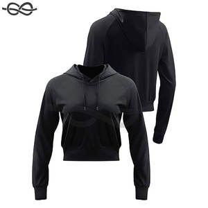 Sudadera con capucha de manga larga para entrenamiento de mujer con estilo, Top corto ligero para correr, Fitness, Yoga, ropa deportiva diaria - Product Image 2