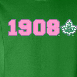   เสื้อสเวตเชิ้ตคอกลมไอวี่ 1908 สีเขียวน้ำเงิน ปักสีชมพู เสื้อพูลโอเวอร์แบบสั่งทำพิเศษสำหรับชมรมนักศึกษากรีก - Product Image 6