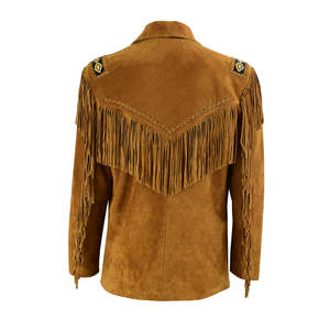 Chaqueta de cuero de vaquero con estilo para hombre de estilo occidental Original 100% para hombre - Product Image 4