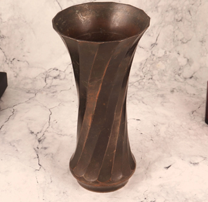 Jarrón de mesa de latón Vintage maceta decorativa para oficina en casa con estilo tradicional formas surtidas bodas hechas de vidrio de Metal - Product Image 2