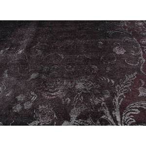 Tapis Azalea en laine et soie noué à la main, motif floral et abstrait, Pae-6134, rectangulaire, pour chambre et couloir, modèle de tapis de chambre, gris et noir - Product Image 3