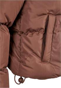 Blouson bombardier d'hiver léger à la pêche pour femmes manteau d'extérieur matelassé avec fausse fourrure et fermeture à glissière couleur chaude - Product Image 6