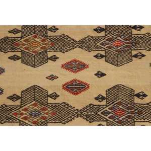 Tapis vintage 2x15,7 pi (62x480 cm), tapis turc à carreaux marron - Product Image 5