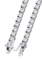 Chaîne de tennis Hip Hop certifiée en or rose 14 carats avec diamants de laboratoire taille brillant de 6 mm, unisexe, luxe et mode