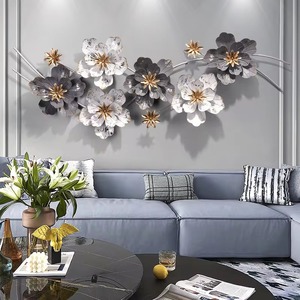 Minimalist Metal Wall Art Multicolor Floral Designer for Home Decoration for Living Room Hall Wedding Easy Hanging Diwali Gift - Product Image 4