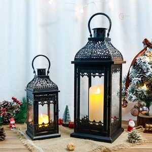 Elegant Decorative Metal Lantern Candle Holder for Living Room | Stylish Ramadan Use Waterproof Durable <b>Lighting</b> <b>Accessory</b> - Product Image 1