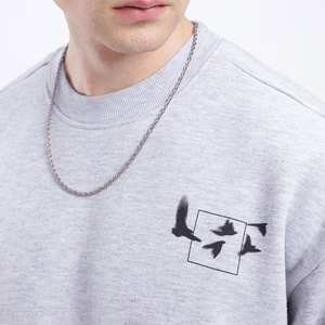 เสื้อสเวตเชิ้ตผู้ชายแบบใหม่ล่าสุดสำหรับฤดูหนาว สไตล์สตรีทแวร์ ทรงหลวมไหล่ตก ลายอนิเมะ ผ้าฝ้าย 100% เสื้อสเวตเชิ้ตสไตล์ฝรั่งเศส - Product Image 6