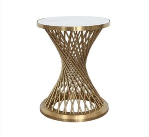 Table basse en aluminium/table ronde en aluminium poli/table de restaurant table de bar table de mariage table de dîner repose-pieds tables d'hôtel - Product Image 6